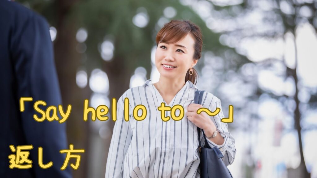 「Say hello to」の返し方